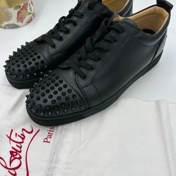 Men's Christian Louboutin, Louis Jr spiked sneakers size 47 made in Italy - Picture 4 of 6